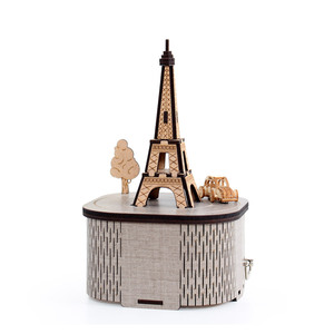 DIY 회전우드오르골 파리 에펠탑